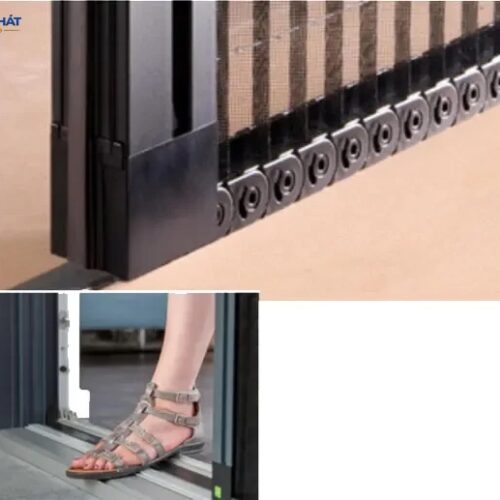 Alternative view of Cửa lưới chống muỗi dạng xếp xích không ray 2 cánh DX 16